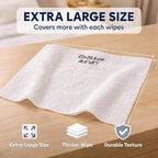 PAPILION Adult Body Cleaning Wipes, Extra Large Disposable Washcloths with Aloe Vera & Vitamin E, No-Rinse Cleansing for Senior Care, Bed Bath, Travel, Incontinence Care, Flip-Top Pack, 50 Count