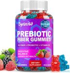 Prebiotic Fiber Gummies, 5g Fiber per Serving, 2 Billion CFU Bacillus Coagulans + Vitamin D3, Sugar Free Pectin Mixed Berry Gummies, Inulin (FOS) + Acacia + Apple Pectin, 60 Gummies (30 Servings)