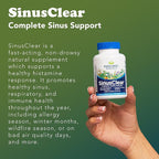 RidgeCrest Herbals SinusClear, Complete Formula for Sinus and Nasal Health with Mullein Leaf, Bromelain, Vitamin C, and Zinc, for Healthy Mucus, Immune & Respiratory Support, (60 Veg Caps, 30 Serv)