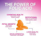 Prenatal Vitamins for Women - Pregnancy Vitamins Gummies with Folic Acid, Vitamin A, C, D3, B12, B6 - Prenatal Multivitamin Gummy for for Fetal Support, Pregnant & Nursing Women - 60 Gummies