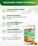 BIO VITALICA Sea Moss Gummies – with Bladderwrack & Burdock Root – Wildcrafted Gel + Powder – Vegan, Keto, Non-GMO, Gluten-Free – Fruity Mineral-Rich Gummies – 50 Count (2 Pack)