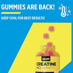 CON-CRET Creatine HCl Gummies for Men & Women | Muscle, Cognitive, Cellular Energy Support | No Bloating or Cramps | USA Made | Berry Zing (60 Count)