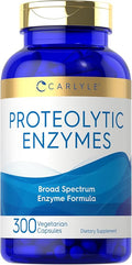 Carlyle Proteolytic Enzymes | 300 Capsules | Systemic Broad Spectrum Supplement | Vegetarian, Non-GMO & Gluten Free Formula