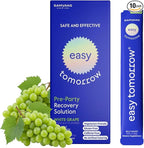 Natural Energy & Morning Vitality Jelly Stick - Daily Korean Skin Health Supplement & After Drinking Support with DHM & Glutathione - K-Beauty Inspired (White Grape Flavor, 10 Sticks)