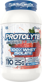 VMI Sports | ProtoLyte Whey Isolate Protein Powder | Low Calorie Whey for Weight Loss and Muscle Gain | Digestive Enzymes | Non-GMO (1.6 lb, Strawberry)