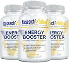 Research Verified Energy Booster - 180 Capsules - Caffeine Free - B Vitamins and Adaptogens - 3 Month Supply