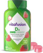 vitafusion Extra Strength Vitamin D3 Gummy, Strawberry Flavored Bone and Immune System Support (1) 120 Count