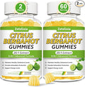 2 Pack Citrus Bergamot Gummies, Citrus Bergamot Supplement for High Cholesterol, Cholesterol Lowering Supplement for Heart, Immune System & Healthy Aging Support, Sugar Free, Lemon Flavor, 120 Cts