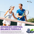 Cortisol Supplements for Women & Men, 10 in 1 Hormone Balance for Women Men with Ashwagandha, L-theanine, Hormone Balance Liquid Drops, Hormone Balanced for Women, Recess Mood Focus, Blueberry Flavor