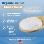 KALA HEALTH MSMPure Vanilla Flavored Coarse MSM Powder Flakes – US-Made MSM for Joint Health, Skin Appearance, and Hair & Nail Support – 1 lb, Organic Sulfur