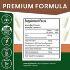 NAD+ Resveratrol Supplement 120 Capsules, Supports Healthy Aging, Cellular Energy, Metabolism & Brain Boost for Men & Women