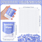 300 Pieces Feminine Wipes Individually Wrapped Women Travel Size Bulk Unscented Intimate Wipes Mild Private Parts Ph Balanced for Travel Bathroom Toilet Daily (Purple)