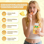 Feminine Probiotics Gummies, Vaginal Health & Women's pH Balance Gummy Supplement with Cranberry Pineapple Powder, Sugar Free Vegan, 60 Count (Pineapple)