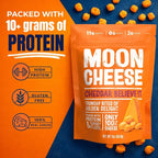 Moon Cheese Cheddar Believe It, 2 Ounce, 3-Pack, Crunchy, Protein-Rich Cheese Snack, Keto Friendly, 100% Real Cheese