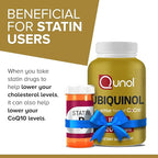 Qunol 100mg Ubiquinol, Powerful Antioxidant for Heart & Vascular Health, Essential for Energy Production, Natural Supplement Active Form of Coq10, 120 Count