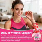 Vitamin B-Complex Gummies for Women & Men, Methyl B12, B1, B2, B3, B5, B6, B7 & B9 - Vitamin B Complex with Vitamin C Supports Energy & Immune Function, Strawberry Flavor, 60 Count