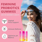 Her Juicy Premium Feminine Probiotics Gummies for Women, Pineapple Flavor Feminine Gummies with Slippery Elm Support pH Balance, Improve Immune, Vegan, Gluten Free, Purple, 2 Packs