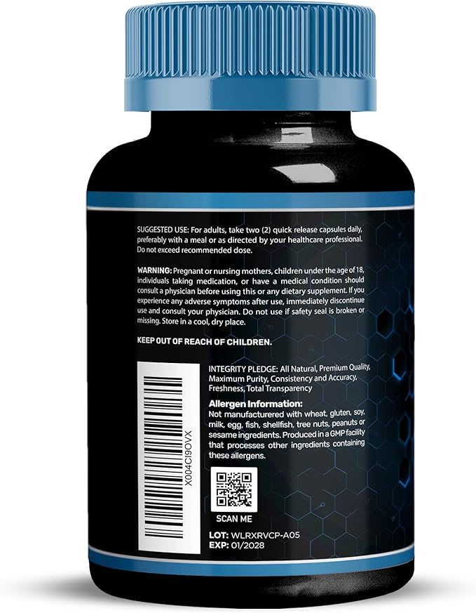 WELLNESS LABSRX Resveratrol 1000mg Capsules - 240 Count - Japanese Knotweed Extract Resveratrol - Pack of 2