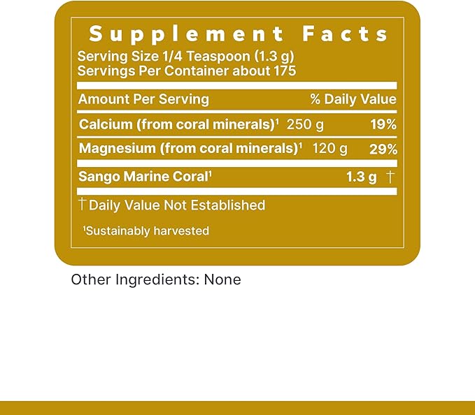 Premier Research Labs Calcium Magnesium Powder - Natural Coral Calcium Powder for Bone Health, Mix with Water for Alkaline PH Balance - 8 oz