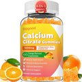 Calcium Citrate Gummies, Calcium Supplements for Women & Men, High Absorption Calcium Gummies with Vitamin D3, Magnesium & Zinc for Muscle, Bone & Immune Support, Orange Flavor, 60 Count