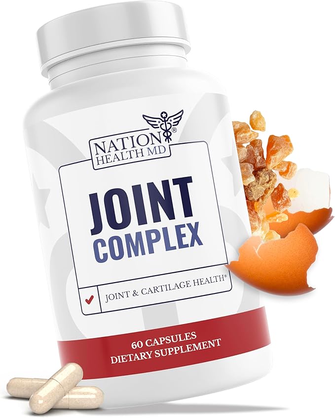 Joint Complex - Joint & Cartilage Health - Joint Support Supplement with Calcium, NEM Eggshell Membrane, Boswellia Serrata - Knee Supplements for Men & Women, 60 Capsules