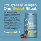 NeoCell Multi Collagen Bio-Peptides Gummies | 60 ct | Tropical Flavor | Type I, II, III, V, X | Advanced BioActive Formula