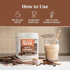 Bulletproof Dark Chocolate Energy Collagen Protein, 19.3 Ounces, Caffeine-Free Fuel with Vitamins and Antioxidants, Blend with Ginseng, Magnesium, Cordyceps Mushroom