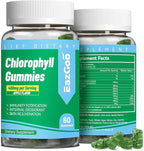 Sugar Free Chlorophyll Gummies, Vitamin B12 Zinc - Natural Deodorant*, Supports Healthy Skin & Body Detox*, Immune & Digestion Support, Chewable Chlorophyll Supplement for Women - 60 Count