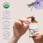 Majestic Pure Organic Rosemary Essential Oil - 100% Pure & Premium Oil for Hair Growth, Skin, Face, Aromatherapy & Diffuser - 1 fl oz | Perfect Oil for Hair Growth