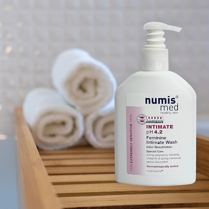 Numis Med Feminine Intimate pH Balanced Daily Wash for Sensitive Skin, Pregnant Women and Cleanliness During Menstrual Period, Dermatologist Tested, 200 ml (Original)
