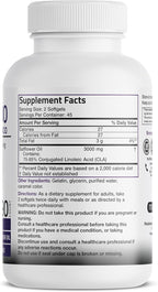 Bronson CLA 3000 Extra High Potency Supports Healthy Weight Management Lean Muscle Mass Non-Stimulating Conjugated Linoleic Acid, 90 Softgels