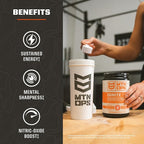 MTN OPS Ignite Lite Sugar Free Energy Drink Powder with 100mg Caffeine, Nootropic Blend for Energy & Focus, L Arginine & L Citrulline for Endurance, 45 Servings, Pink Citrus