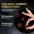 vitacore Himalayan Shilajit Gummies for Men & Women - Pure Gold Energy Boost, 85+ Trace Minerals & Fulvic Acid, Gluten-Free, 60 Gummies