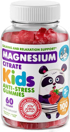 DR. MORITZ Sugar-Free Calm Magnesium Gummies for Kids and Adults - Non-GMO Kids Magnesium Gummies - Raspberry Flavor - 1-Pack (60 Count)