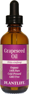 Plantlife Grapeseed Carrier Oil - Cold Pressed, Non-GMO, and Gluten Free Carrier Oils - For Skin, Hair, and Personal Care - 2 oz