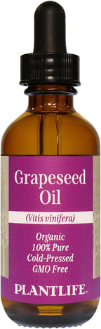 Plantlife Grapeseed Carrier Oil - Cold Pressed, Non-GMO, and Gluten Free Carrier Oils - For Skin, Hair, and Personal Care - 2 oz