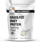 It's Just! - 100% Whey Protein Concentrate, Grass-Fed Pasture Raised, Made in Australia, RBST/rBGH Hormone Free, Premium WPC-80, No Added Flavors (Grass-Fed Unflavored, 1.25 Pound)
