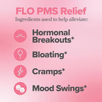 O Positiv FLO PMS Vitamins for Women, 30 Servings (Pack of 2) - Proactive PMS Relief - Targets Hormonal Breakouts, Bloating, Cramps, & Mood Swings with Chasteberry, Vitamin B6, & Lemon Balm