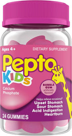 Pepto Kids Gummies, Helps Relieve Occasional Upset Stomach, Acid Indigestion, Sour Stomach and Heartburn, 24 Gummies,(Pack of 2)