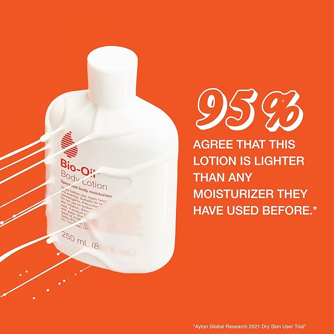 Bio-Oil Moisturizing Body Lotion for Dry Skin, Ultra-Lightweight High-Oil Hydration, with Jojoba Oil, Rosehip Oil, Shea Oil, and Hyaluronic Acid, 5.9 Oz