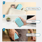 14 GRIDS Travel Pill Organizer Box with Labels - Travel Medicine Case Kit - Pocket Daily Pharmacy Container - Travel Medication Holder Dispenser for Fish Oil Vitamin Supplement Storage - Sky Blue