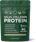 Halal Collagen Protein Powder, Grass-Fed Collagen Peptides Powder, Type I&III, 100% Hydrolyzed for Hair, Skin, Nails, Gut, Bone & Joint Health for Women and Men, Sugar Free, Unflavoured (1)