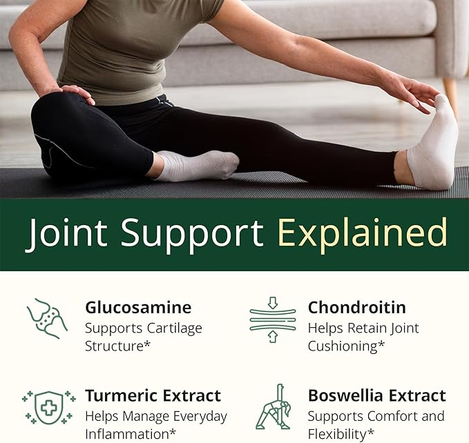 Glucosamine Chondroitin MSM – Joint Support Supplement for Women and Men with Glucosamine Sulfate 1500 mg, Chondroitin and MSM – for Cartilage, Joint Health and Flexibility – 2 Pack