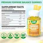 Premium Feminine Balance Gummies for Women's Immune Health, Hawaiian Pineapple Gummies Support pH Balance & Immune Support, Vegan, Gluten-Free, 120 Count ﻿