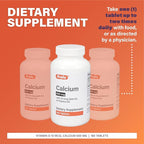 Rugby 600mg Calcium Tablets - Made with 10mcg (400IU) of Vitamin D3 - Dietary Supplement - 180 Count (1 Pack)