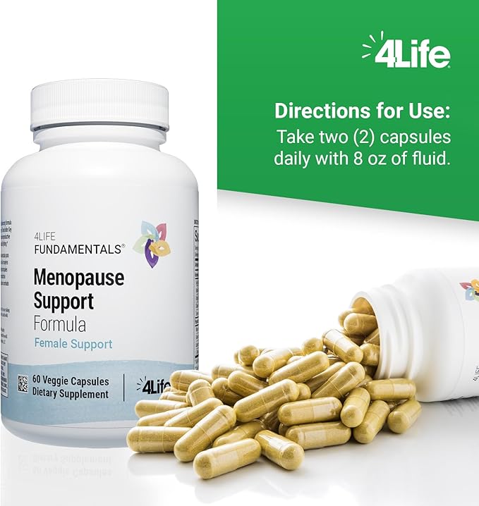 4Life - BioGenistein Ultra - Menopause Support Formula - Soy Isoflavones, Black Cohosh & Chaste Tree with Quercetin & Turmeric - 60 Veggie Capsules