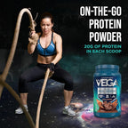 Vega Protein + Supergreens - 20g Plant-Based Protein, Chocolate, 25 Servings, Real Greens & Veggies, Vegan Keto, 0g Added Sugar, Non-GMO, Gluten Free, Dairy Free, 1.8lbs (Packaging May Vary)