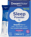 Dream Water Sleep Powder, Sugar-Free, Gluten-Free, Natural Flavors; Blend of 3 Ingredients, GABA, 5mg Melatonin, 5-HPT; Snoozeberry Flavor 10ct
