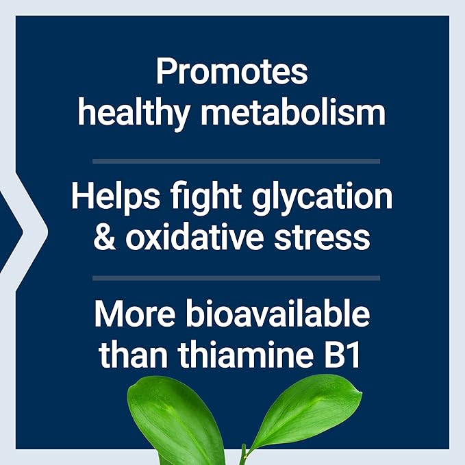 Life Extension Mega Benfotiamine, 250 mg, a fat-soluble form of thiamine, healthy metabolism, ultra-bioavailable vitamin B1, high potency, gluten-free, non-GMO, vegetarian, 120 capsules