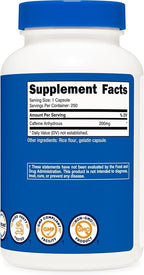 Nutricost Caffeine Pills, 200mg Per Serving (250 Caps)
